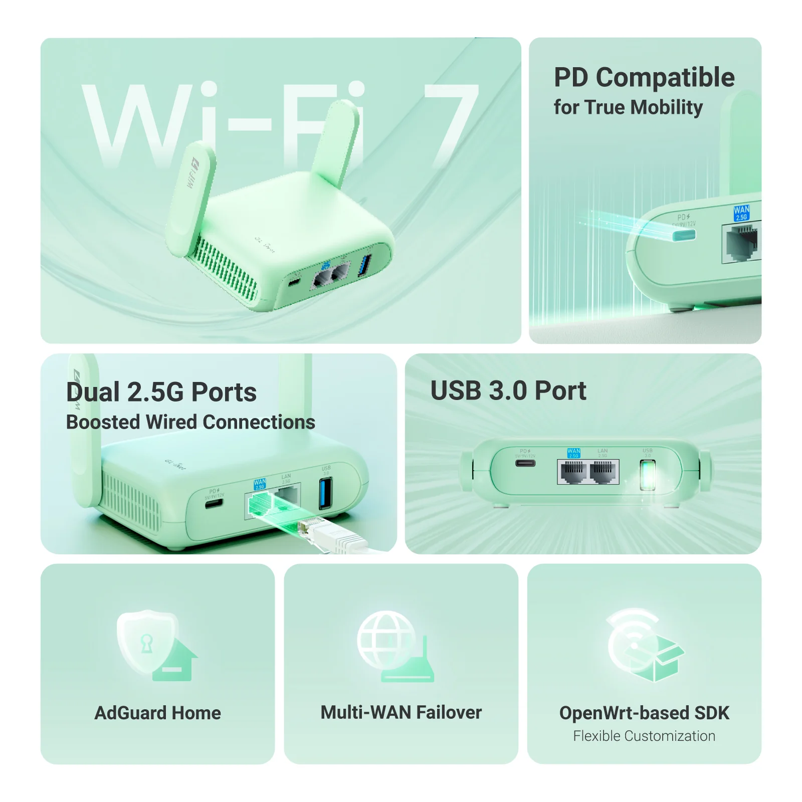 Beryl 7 (GL-MT3600BE) Dual-band Wi-Fi 7 Travel Router - Image 4