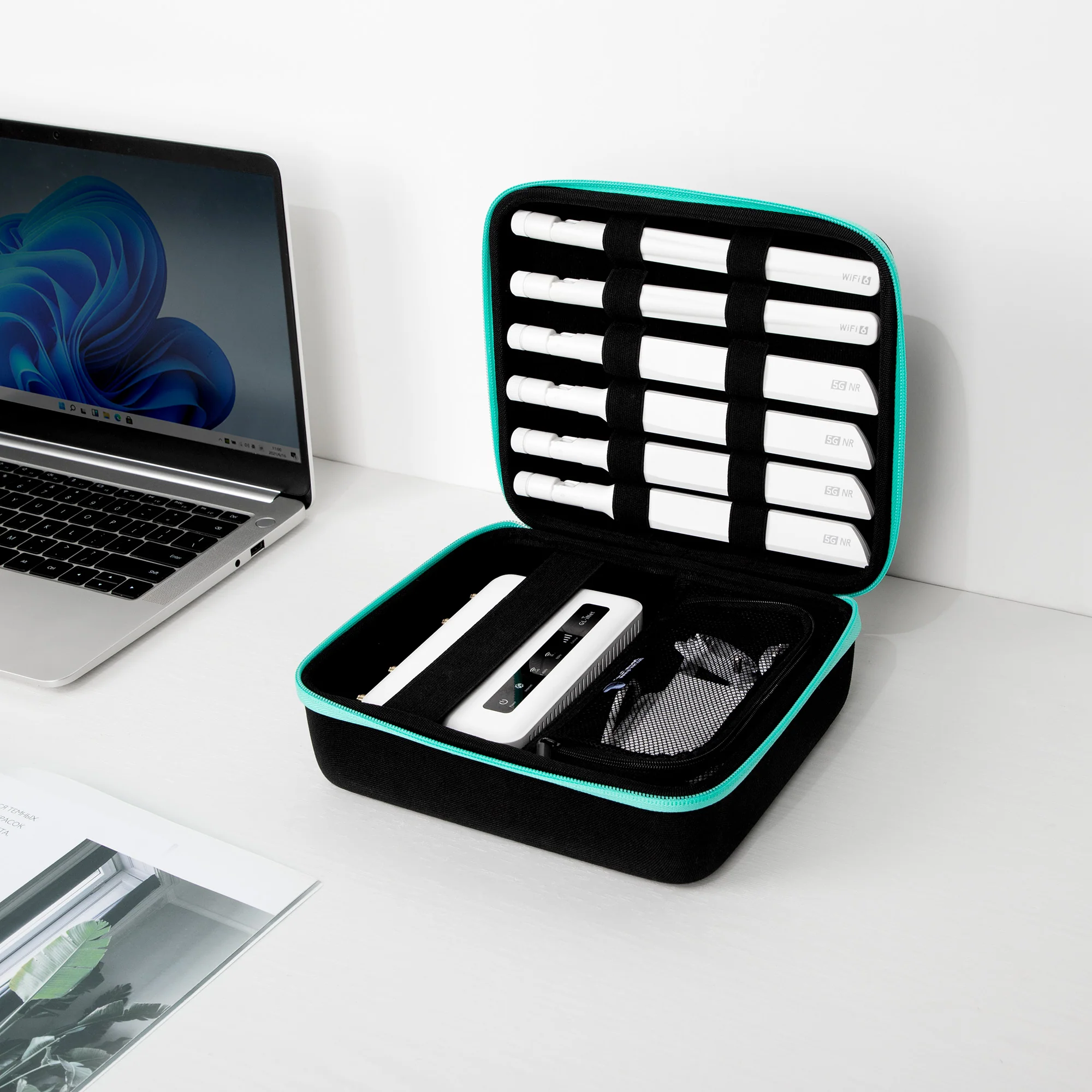 Travel Large Organizer Pouch Case | Hard Drive Bag | Compatible with Chargers, Cables, Travel Routers, and Cellular Routers - Image 3